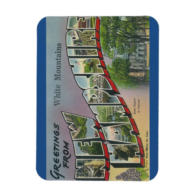 Íman New Hampshire, White Mountain Magnet (Vertical)
