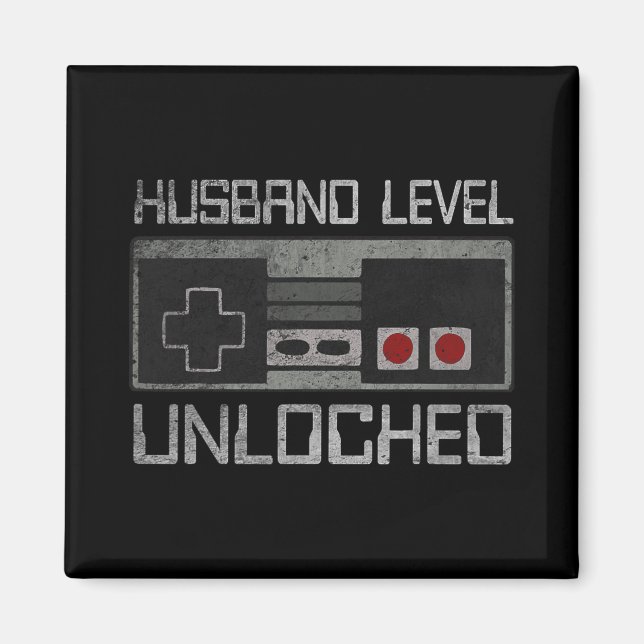 Íman New Husband Level Unlocked Just Married Gamer Bach (Frente)