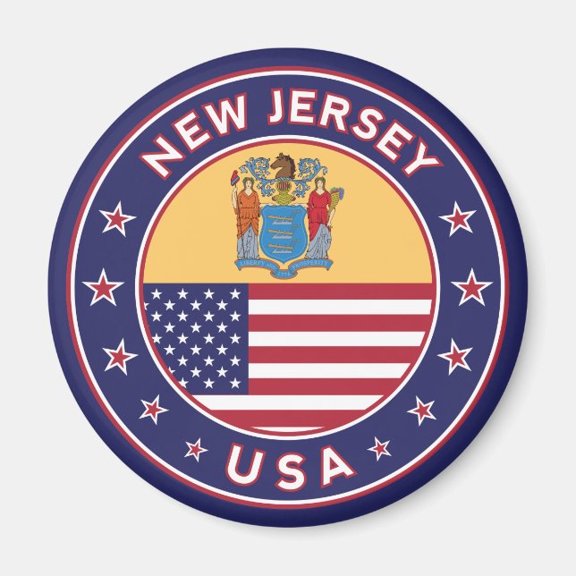 Íman New Jersey, adesivo de Nova Jersey, capa de telefo (Frente)
