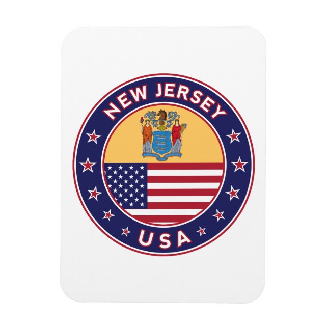 Íman New Jersey, adesivo de Nova Jersey, capa de telefo (Vertical)