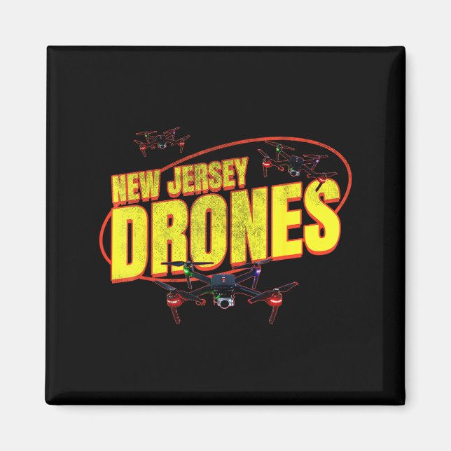 Íman New Jersey Drones Funny Mystery Drones In New Jers (Frente)