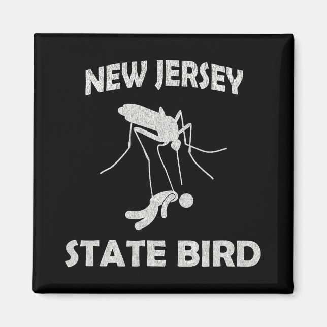 Íman New Jersey Mosquito State Bird Funny Outdoors  (Frente)