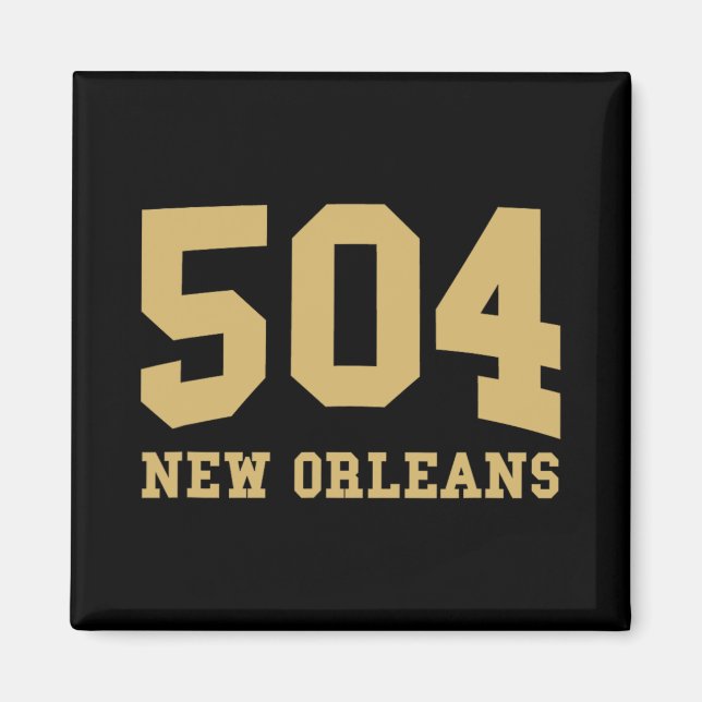 Íman New Orleans Area Code 504 - Hometown Pride - Clic  (Frente)