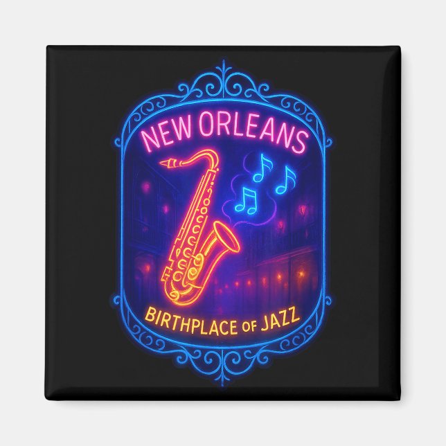 Íman New Orleans, Louisiana, Birthplace Of Jazz  (Frente)