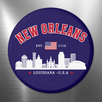 Íman New Orleans Travel Skyline Fridge Magnet
