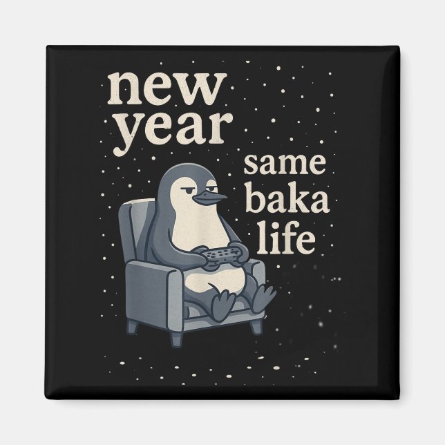 Íman New Year Same Baka Life Penguin Joke Gaming Video  (Frente)