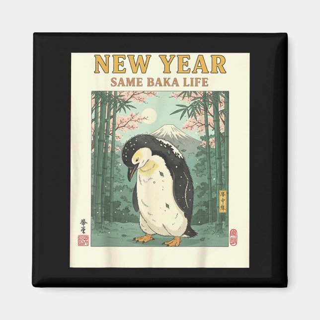 Íman New Year Same Baka Life Penguin New Year 2026 Reso (Frente)