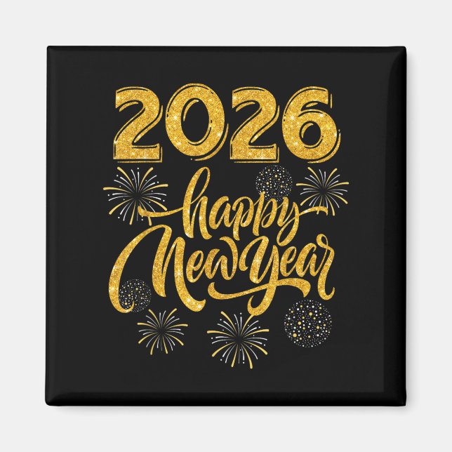 Íman New Years Eve Party Supplies 2026 Happy New Year F (Frente)