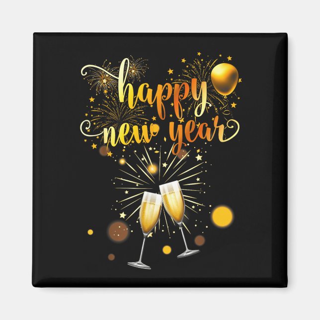 Íman New Years Eve Party Supplies 2026 Happy New Year F (Frente)