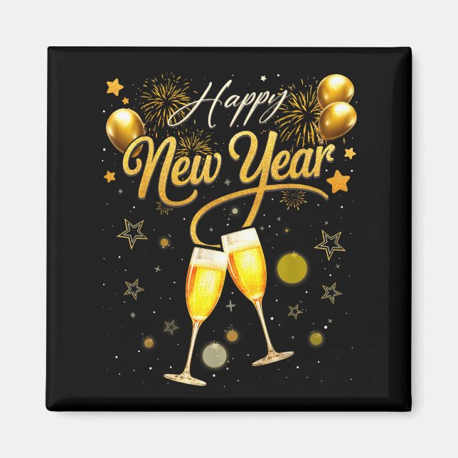 Íman New Years Eve Party Supplies 2026 Happy New Year F (Frente)