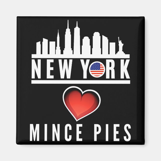 Íman New York ama Mince Pies Cityscape (Frente)