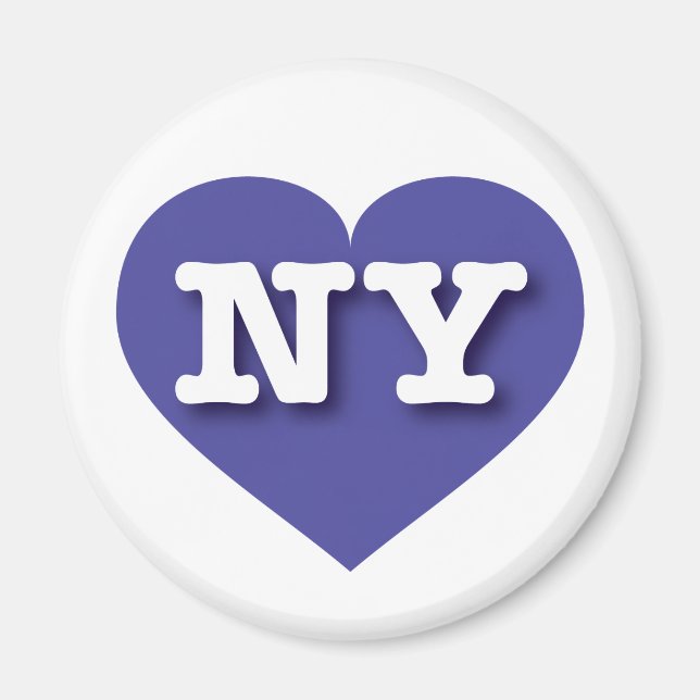 Íman New York Blue Heart - Eu amo NY (Frente)