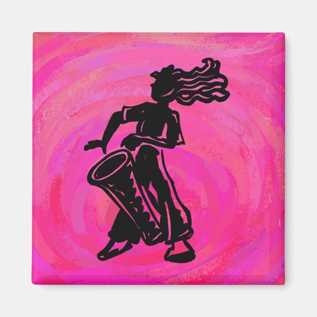 Íman New York Boogie Nights Drum Hot Pink (Frente)