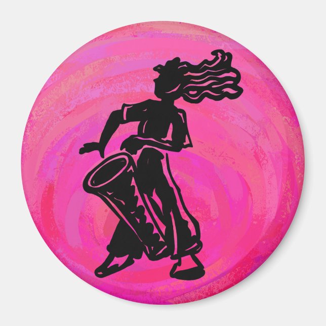 Íman New York Boogie Nights Drum Hot Pink (Frente)