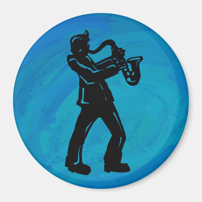 Íman New York Boogie Nights Saxophone Blue (Frente)