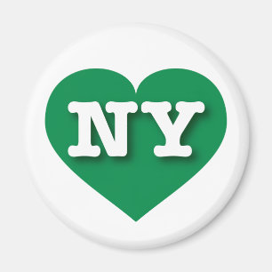 Íman New York Green Heart - Big Love