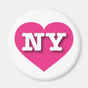 Íman New York Hot Pink Heart - Big Love