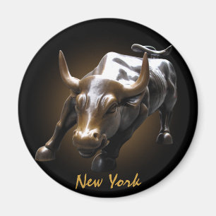 Íman New York Imã de geladeira Bull Estátua NYC Souve