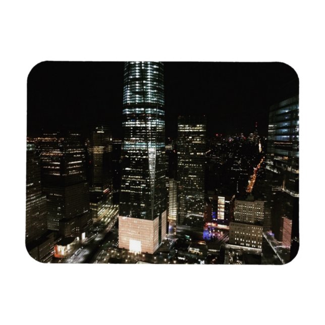 Íman New York Night Centro Manhattan Skyline NYC (Horizontal)