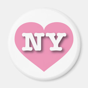 Íman New York Pink Heart - Eu amo NY