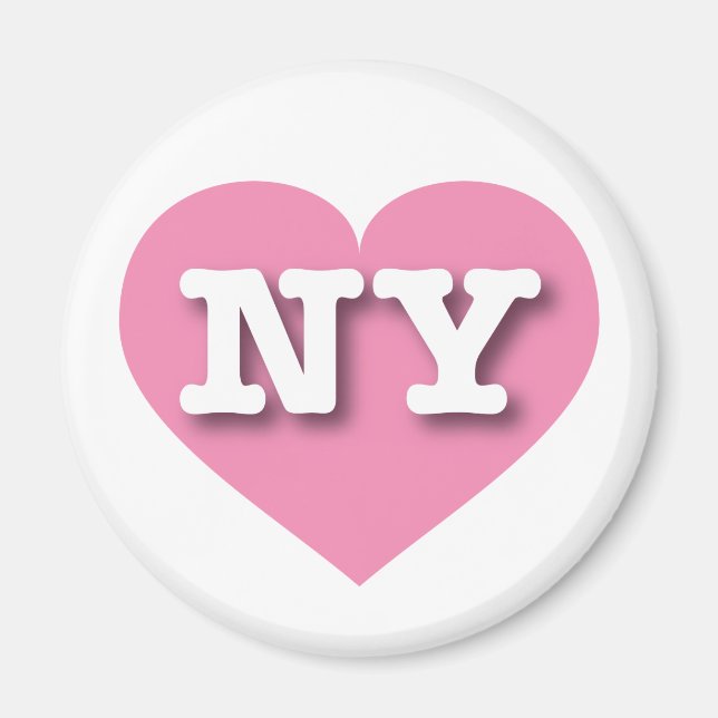 Íman New York Pink Heart - Eu amo NY (Frente)