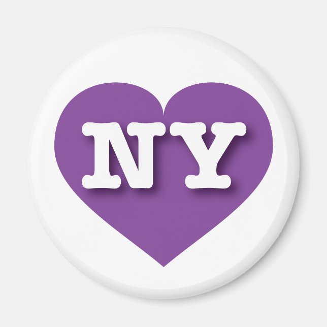 Íman New York Purple Heart - Eu amo NY (Frente)