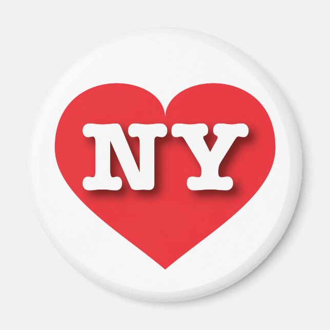 Íman New York Red Heart - Eu amo NY (Frente)