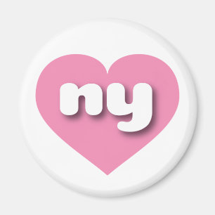 Íman New York Solid Pink Heart - Amor