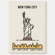 New York Statse of Liberty Minimalist Line Art
