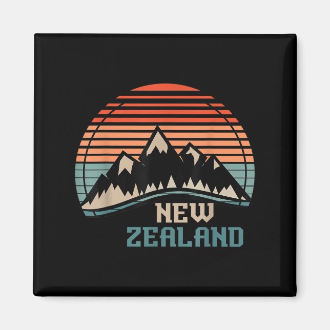 Íman New Zealand Mountain Hiking Gift New Zealand  (Frente)