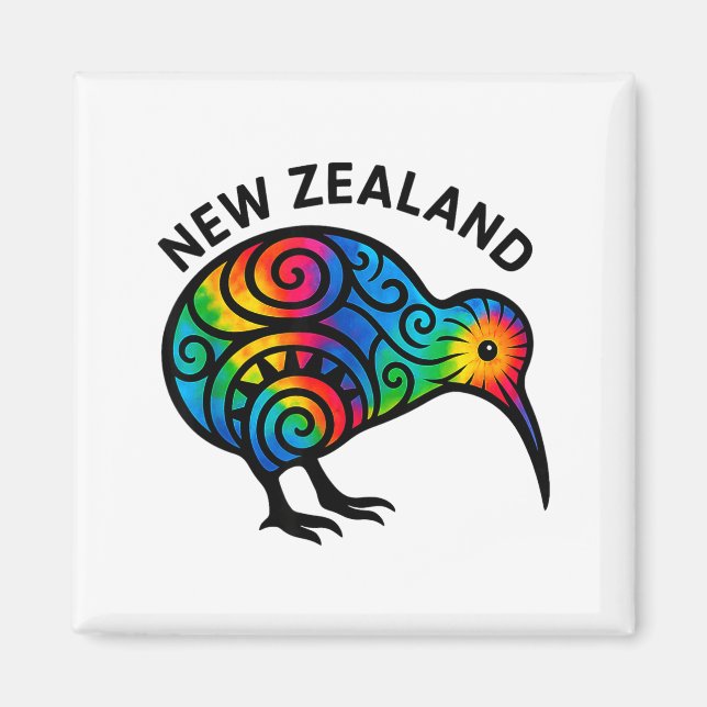 Íman New Zealand Vacation, New Zealand Souvenirs, Kiwi  (Frente)