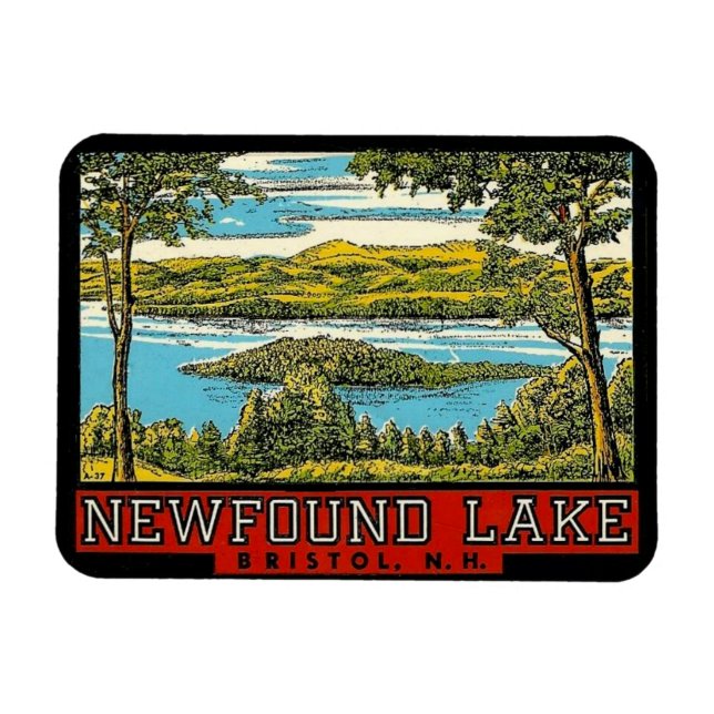 Íman Newfound Lake Bristol New Hampshire Viagem Magnet (Horizontal)