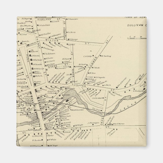 Íman Newport, Sullivan Co (Frente)