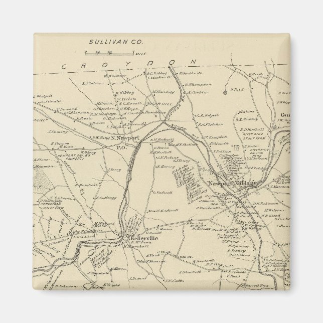 Íman Newport, Sullivan Co (Frente)