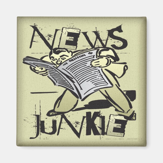 Íman News Junkie (Frente)