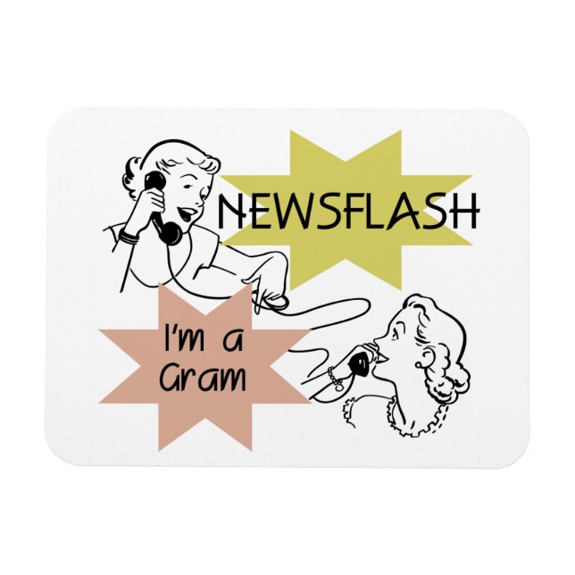Íman Newsflash Sou um Gram-Presentes (Horizontal)