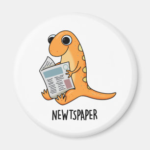 Íman Newspaper Funny Newt Pun
