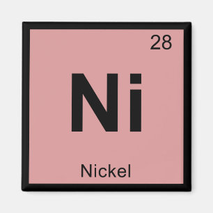 Íman Ni - Química do Níquel Símbolo da Tabela Periódica
