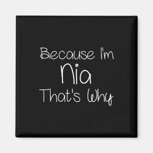 Íman Nia Funny Personalizou Aniversário Mulheres Nome D