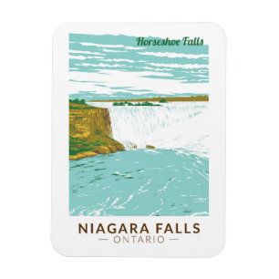 Íman Niagara Cai Fogueira Fala Viagem Art Vintage
