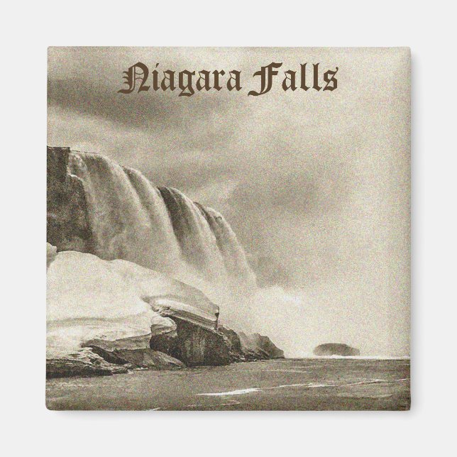Íman Niagara Cai Um Magneto Sepia Antiquado (Frente)