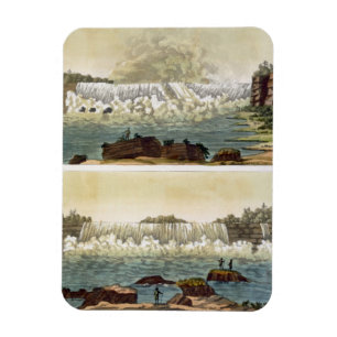 Íman Niagara Falls, 1818 (gravura da cor)