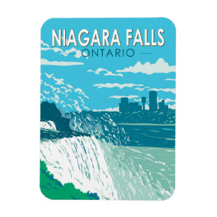 Íman Niagara Falls Ontario Viagem Art Vintage