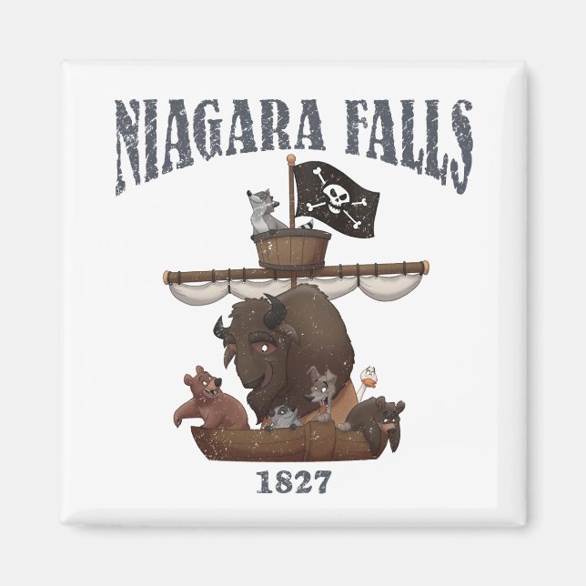 Íman Niagara Falls Publicity Stunt Magnet (Frente)