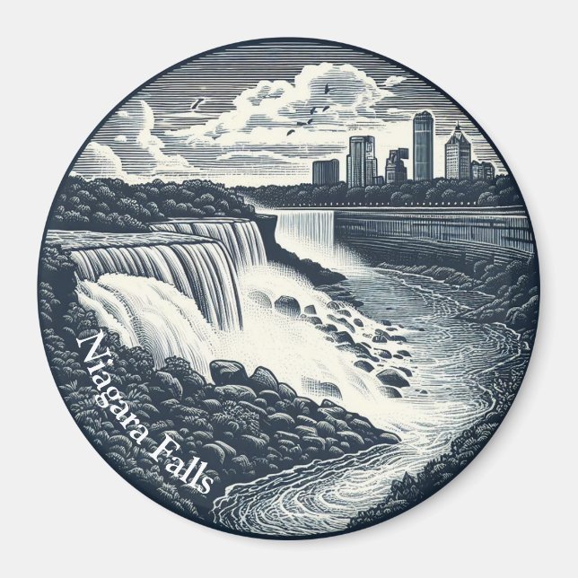 Íman Niagara Falls Vintage Magnet (Frente)