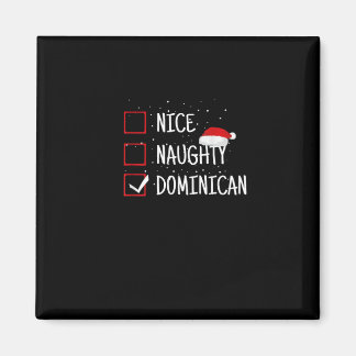 Íman Nice Naughty Dominican Christmas List