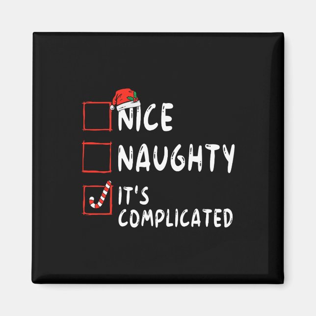 Íman Nice Naughty It's Complicated Christmas List Santa (Frente)