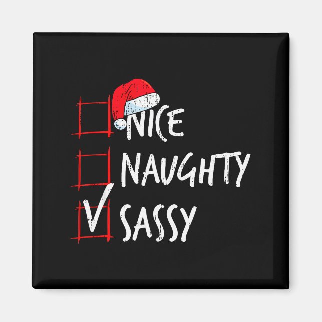 Íman Nice Naughty Sy Christmas List Santa Costume Xmas  (Frente)