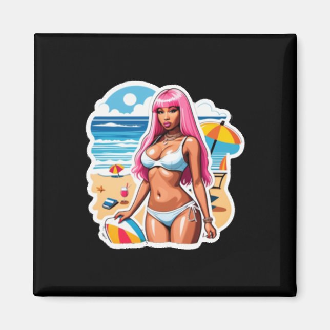 Íman Nicki Minaj Beach Sticker (Frente)