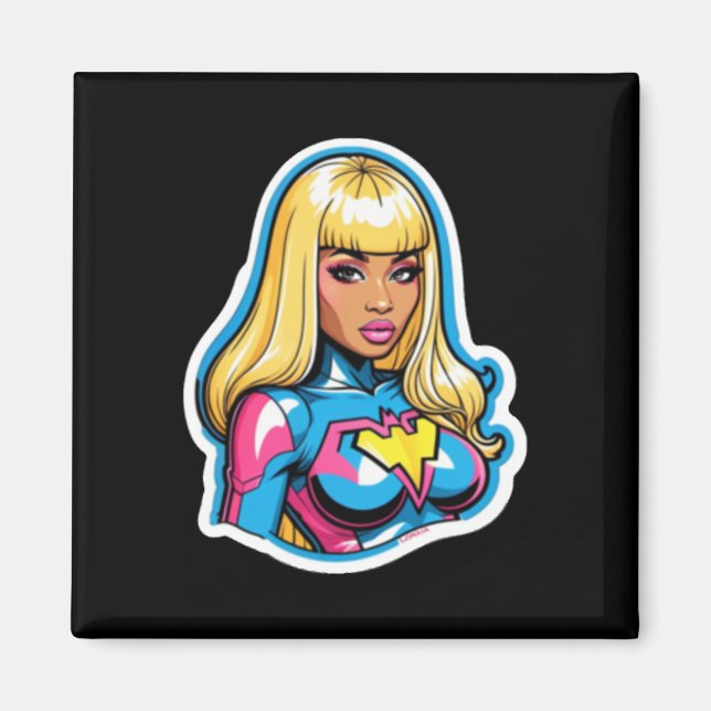 Íman Nicki Minaj Superherói Sticker (Frente)
